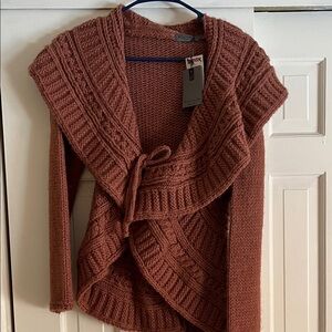 Chic Women's Warm Brown Knit Sweater